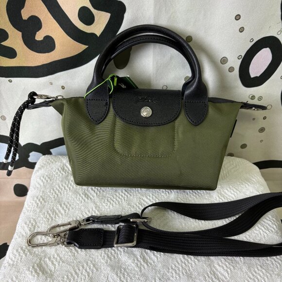Brand new Longchamp Le Pliage Energy mini green canvas bag - Picture 1 of 6